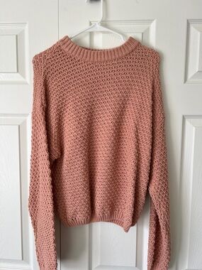Cozy Pink Knit Women's Sweater